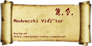 Medveczki Viátor névjegykártya
